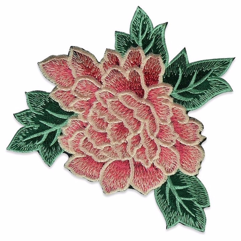 Iron On Embroidered Flower Applique